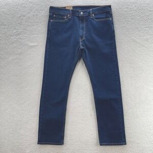 Levis 513 Jeans Mens 36x32 Blue Slim Straight Dark Wash Stretch Denim Preppy
